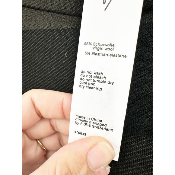 Akris Punto Check Wool Jacquard Knit Pencil Skirt US 14 - Picture 5 of 7